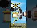 手動発電機でフルチャージするエコな踏切さん 1/ Railroad Crossings charged by eco-generators / 4K fumikiri #Shorts