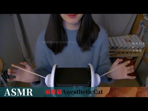 麻醉猫【ASMR】大棉签 小木块 禅钵