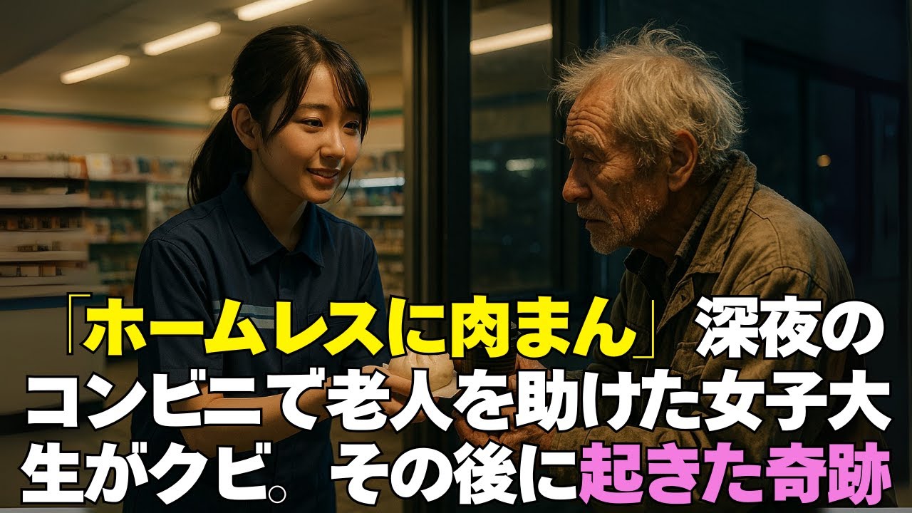 「ホームレスに肉まん」深夜のコンビニで老人を助けた女子大生がクビに。その後に起きた奇跡とは