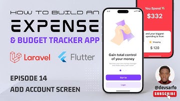 Episode 14: Penger (Expense Tracker App) - Add Account Screen