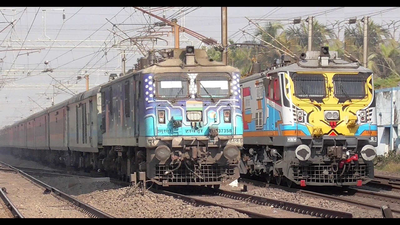 🔥130 Kmph Unique WAP-7 Rajdhani Exp+ Vande Bharat +Humsafar+ Poorva+ Saraighat+ JanShatabdi+ Upasana