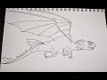 How Draw Toothless From How To Train A Dragon, drawing tutorial (easy kids)