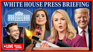 🚨 White House Press Briefing LIVE Right Now: Trump Press Secretary TORCHING Fake News | On Fire 🔥