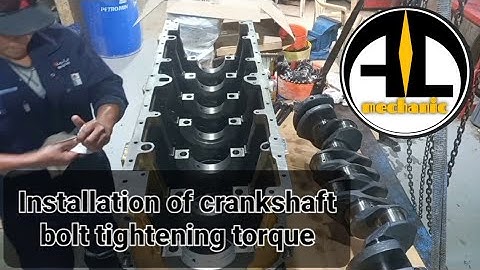 CAT 3406C ENGINE ,INSTALLATION OF CRANKSHAFT AND BOLT TIGHTENING TORQUE