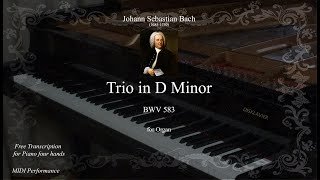 J.S.Bach: Trio in D Minor BWV 583, for Organ (Piano transcription)