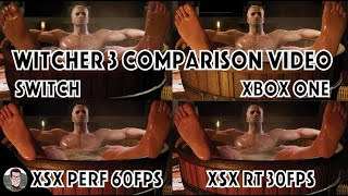 Witcher 3 Graphics Comparison Switch vs Xbox Series X vs. Xbox One!