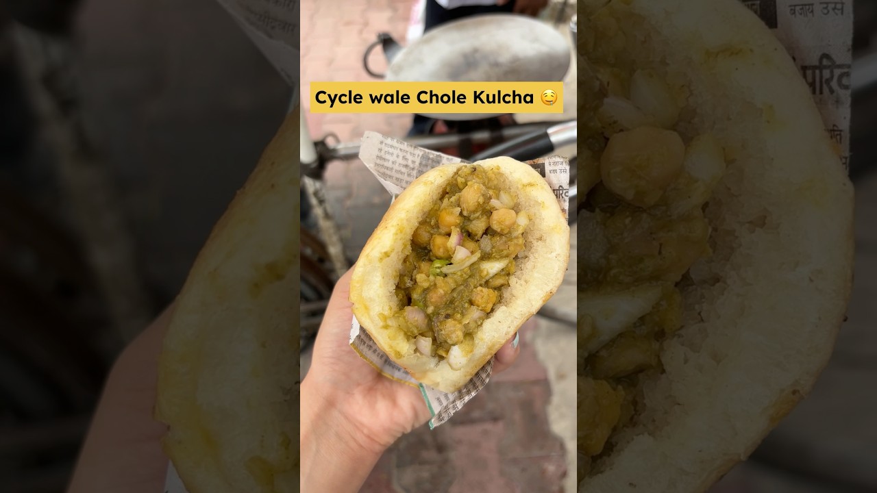 Jammu k Cycle Wala Chole Kulcha in Rs 25/- Jammu Street Food 