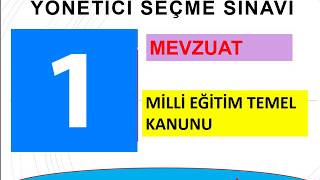 2019 Ekys Mevzuat Mi̇lli̇ Eği̇ti̇m Temel Kanunu