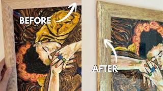 Transforming a Dull Wooden Frame with Gilding Wax
