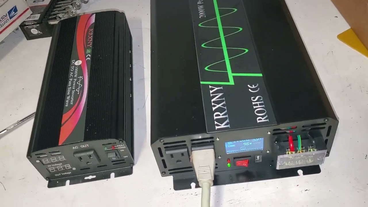 KRXNY 2000W Pure Sine Wave Power Inverter 12V DC to 110V 120V AC 60HZ with  LED Display for Car/RV Home Solar System 