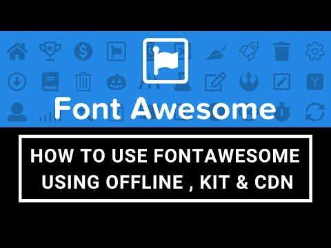 How to Use Font Awesome Icons Using Kit , Offline  & CDN | add icon using kit , cdn in font awesome