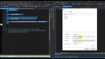 How debug SQL script in Visual studio 2019