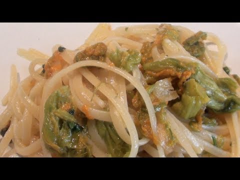 Spaghetti With Zucchini Flowers Recipe-11-08-2015