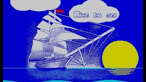 Ocean sunrise by NovaStorm / Alexey Goncharov (ZX Spectrum Border intro DiHalt 2012)