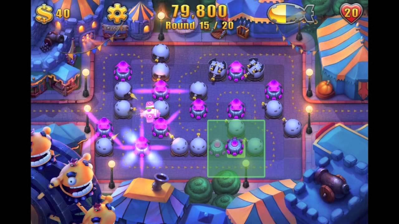 Fieldrunners 2 Carnie Guarding Tough Walkthrough