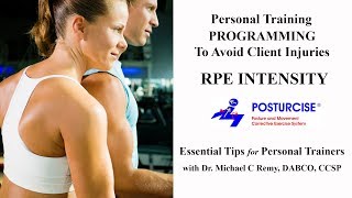 Personal Training Program Design for Injury Prevention- Using RPE Intensity