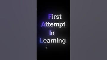 FAIL = First Attempt In Learning 🔥 | Don’t Fear Failure, Learn From It