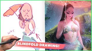 DRAWING BLINDFOLDED WITH LILYPICHU!!