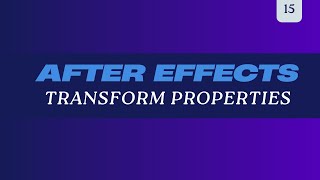 Transform Properties in After Effects | After Effects Tutorial in Malayalam | Enocz Academy