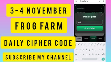 Frog Farm Daily Cipher Code 3-4 November | Frog Farm Daily Cipher | Frog Farm Code Today 3 November