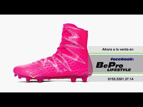 Tacos Under Armour Rosas para football americano. - YouTube