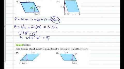 Geometry 11.1 Areas of Parallelograms and Triangle