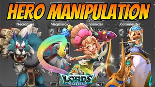 How To Manipulate Your Castle Hero Lineup When Capped & Defending Forts! Lords Mobile screenshot 1