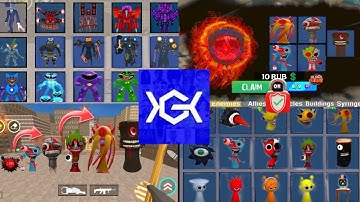 Nextbots in playground mod updated new horror sprunki pack claim all characters 😱 chasing nextbots 🔥