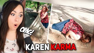 Karens Who Got What They DESERVED 😂| Bunnymon REACTS