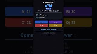 Python Quiz #714 — Can You Predict the Output? #shorts #python