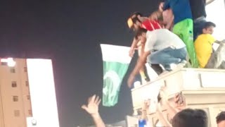 Pakistani People Celebrating Victory دبئی میں جیت کا جشن