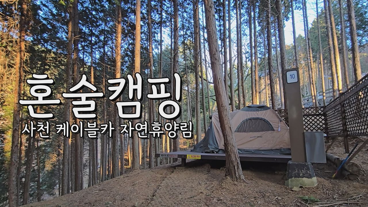 [혼술 캠핑 브이로그] 사천 케이블카 자연휴양림 / 마지막 백수 캠핑