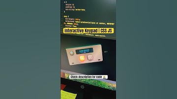Interactive Keypad | CSS JS #htmlcss #ui #shorts