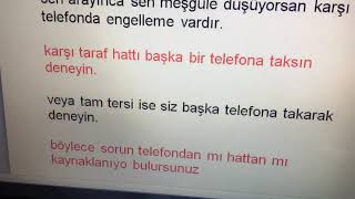 Telefon meşgul sesi Birisini ariyorum bir defa çalıyor sonra hat meşgule düşüyor Resimi