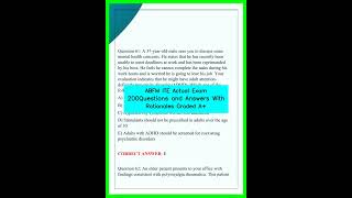 ABFM ITE Actual Exam 200Questions and Answers With Rationales Graded A+ video