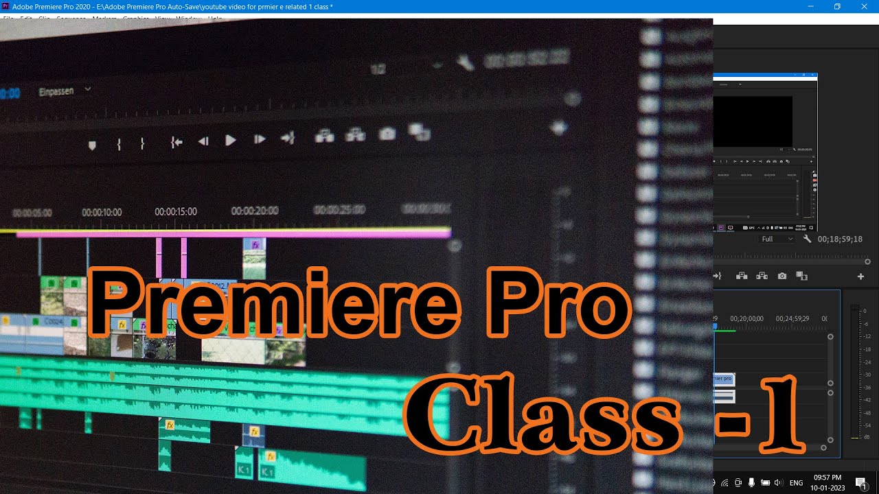 Premirer pro class 1 YouTube