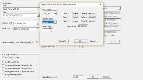 HYPACK - Geodetic Parameters: Time-Variable Datum Transformation