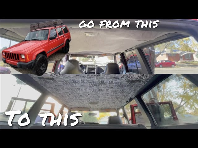 STEP BY STEP HOW TO REPLACE HEADLINER DIY | JEEP CHEROKEE XJ (97