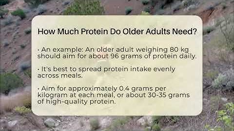 How Much Protein Do Older Adults Need? - Running Beyond Limits