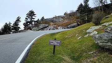 Running the Forest Gump curve on Grandfather Mountain, North Carolina