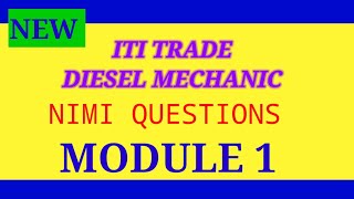 DIESEL MECHANIC TRADE THEORY MODULE 1 WORKSHOP SAFETY PRACTICE