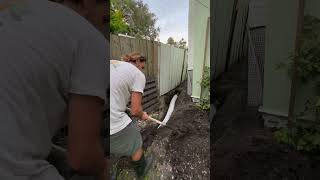 EZ Drain Installation (Prefabricated French Drain w/ Perforated Pipe)