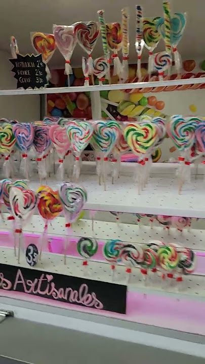 fontaine de vaucluse: Vibrant candy store of lollipops & strings, Southern France Europe (7/26/2025)