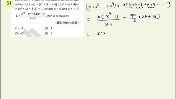Let S be the sum of its first 9 terms of the series: {x+ka} +{x²+(k+2)a} +{x³+(k+4)a} +..