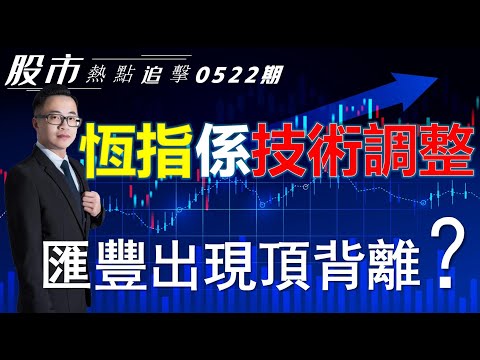 【股市熱點追擊】｜ 恆指係技術調整，匯豐出現頂背離？22/05/2024 ｜#恆指分析HSI#｜#個股點評：#中國移動#中海油#匯豐控股#奈飛#英偉達｜​​​​#港股#美股｜黎Sir港股經濟漫聊