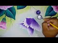 Pintando Campanula Rosa y mariposa video 2.