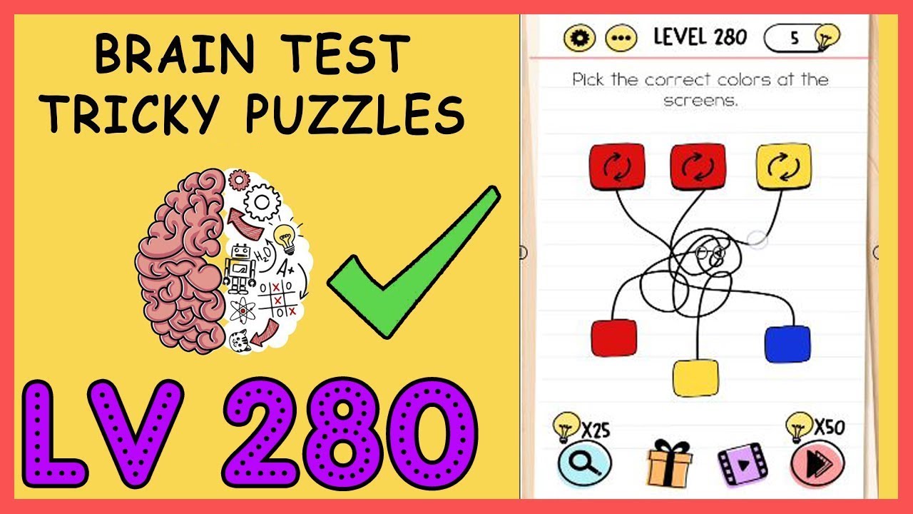 Brain Test: Tricky Puzzles Level 1 - 280 - All Levels (Updated) 