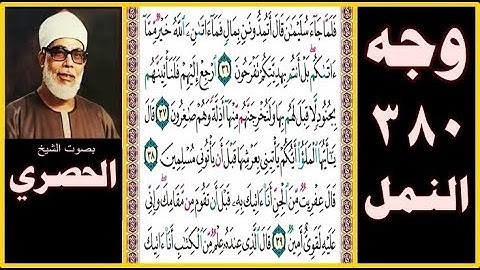 صفحة 380 سورة النمل - فلما جاء سليمان قال أتمدونن بمال فما آتاني الله خير مما آتاكم بل أنتم بهديتكم