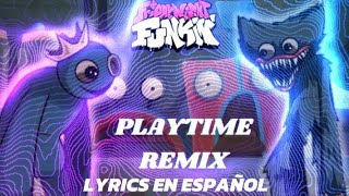 Friday night funky Playtime Remix Blue vs Huggy wuggy Lyrics en español