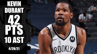 Kevin Durant ties his season-high with 42 PTS and had 10 AST in the win!